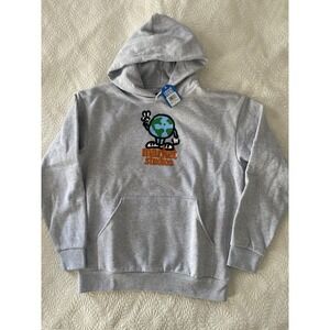 Market  mens world peace hoodie size M hearher gray
